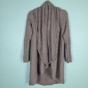 Peruvian Perfection Baby Alpaca Ribbed Long Sleeve Sweater Circular Cape OS